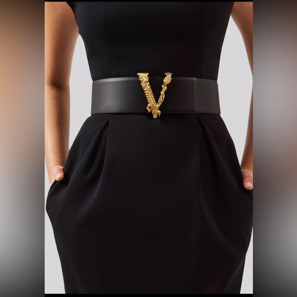 BNWT Versace Virtus Wide High Waisted Leather Belt! - Picture 3 of 5